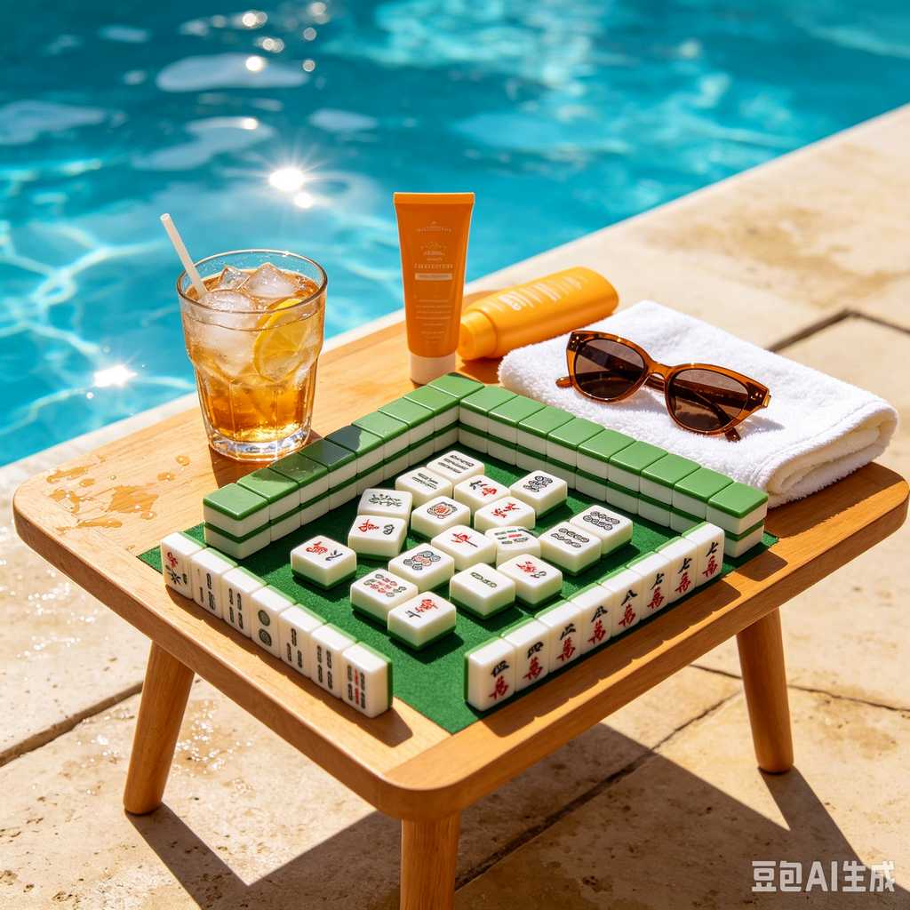 floral design mahjong set